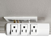 Wall Mount Surge Protector, 6 AC Outlets, 2,160 J, White