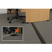 Medium-Duty Floor Cable Cover, 2.75 x 0.5 x 6 ft, Black