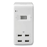 Essential SurgeArrest Surge Protector, Bridge Design, 6 AC Outlets/4 USB Ports, 6 ft Cord, 1,080 J, White