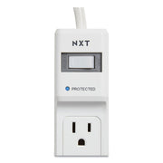 Surge Protector, 6 AC Outlets, 4 ft Cord, 600 J, White