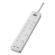 Home Office SurgeArrest Power Surge Protector, 12 AC Outlets/2 USB Ports, 6 ft Cord, 2,160 J, White