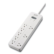 Home Office SurgeArrest Power Surge Protector, 8 AC Outlets, 6 ft Cord, 2,160 J, White