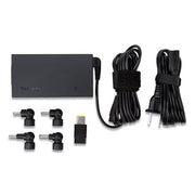 Ultra-Slim Laptop Charger for Various Devices, 65 W, Black