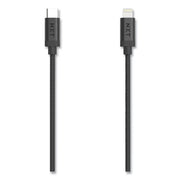 Braided Apple Lightning Cable to USB-C Cable, 6 ft, Black