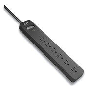 Essential SurgeArrest Surge Protector, 6 AC Outlets, 25 ft Cord, 1,080 J, Black