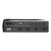 Home Office SurgeArrest Power Surge Protector, 8 AC Outlets/2 USB Ports, 6 ft Cord, 2,630 J, Black