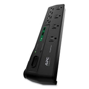 Home Office SurgeArrest Power Surge Protector, 8 AC Outlets/2 USB Ports, 6 ft Cord, 2,630 J, Black