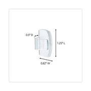 Cord Clip, Round, with Adhesive, 0.75"w, Clear, 4/Pack