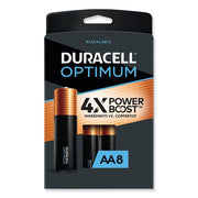 Optimum Alkaline AA Batteries, 8/Pack