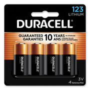 Specialty High-Power Lithium Batteries, 123, 3 V, 4/Pack