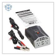 PowerVerter Ultra-Compact Car Inverter, 400 W, Two AC Outlets/Two USB Ports, 3.1 A