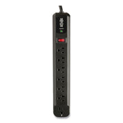 Protect It! Surge Protector, 7 AC Outlets, 4 ft Cord, 1,080 J, Black