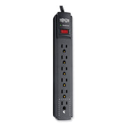 Protect It! Surge Protector, 6 AC Outlets, 6 ft Cord, 790 J, Black