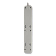 Protect It! Surge Protector, 6 AC Outlets, 15 ft Cord, 790 J, Light Gray