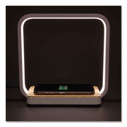 Wireless Charging Station with Night Light, USB, White, Ships in 1-3 Business Days