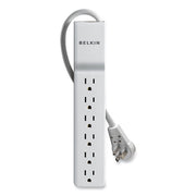 Home/Office Surge Protector with Rotating Plug, 6 AC Outlets, 8 ft Cord, 720 J, White