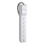 Home/Office Surge Protector with Rotating Plug, 6 AC Outlets, 8 ft Cord, 720 J, White