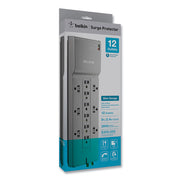 Professional Series SurgeMaster Surge Protector, 12 AC Outlets, 8 ft Cord, 3,780 J, Dark Gray