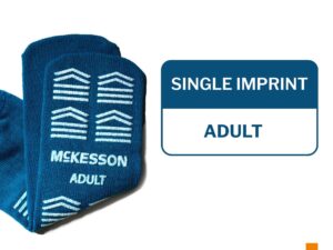 McKesson Slipper Socks, Single Tread, Adult, Teal - Image 3