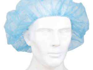 McKesson Disposable Bouffant Surgical Caps, Blue, Elastic Closure, 21 Inch - Image 3