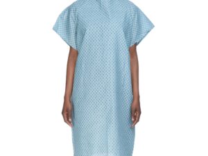 Reusable Patient Exam Gown, One Size Fits Most, Blue - Image 1