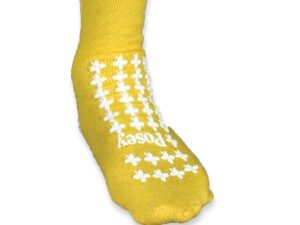 Posey? Double Tread Fall Prevention Socks, Large, Yellow - Image 1