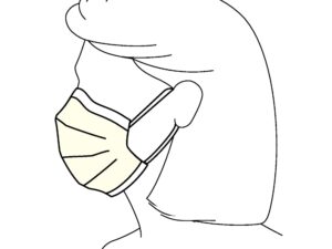 Halyard Procedure Mask, Pleated, One Size Fits Most, Yellow - Image 3
