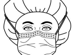 Precept? Foam Fog Shield? Surgical Mask, Green Diamond - Image 1
