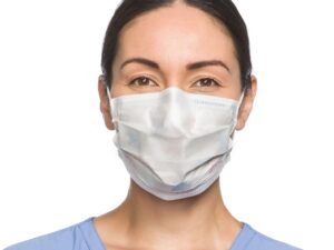 Halyard Procedure Mask, Pleated, One Size Fits Most, Yellow - Image 1