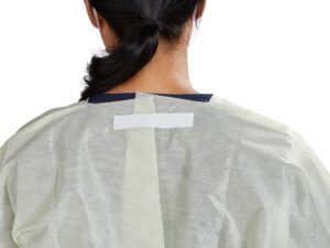 McKesson AAMI Level 2 Isolation Gown, Tape Tab Neck Style, Extra Large, Yellow - Image 3
