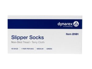 dynarex? Single Tread Slipper Socks, Medium, Green - Image 5