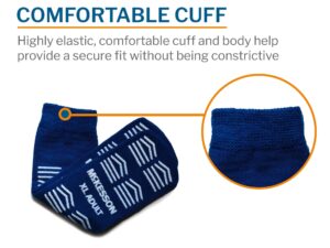 McKesson Slipper Socks, Double Tread, Extra Large, Dark Blue - Image 5