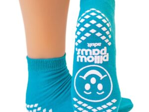 Pillow Paws? Slipper Socks, Fits Adults who Wear Shoe Sizes 5 ? 7, Teal - Image 1