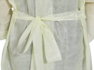 McKesson AAMI Level 2 Isolation Gown, Tie Neck Style, Extra Large, Yellow - Image 4