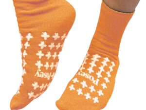 Posey? Double Tread Fall Prevention Socks, Orange, One Size Fits Most - Image 1