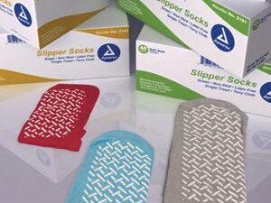 Dynarex? Single Tread Slipper Socks, 2X-Large, Gray - Image 1