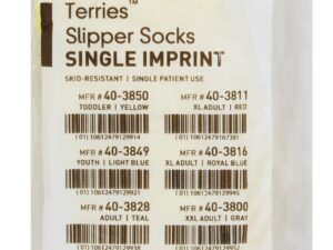 McKesson Terries? Single Tread Slipper Socks, Toddler, Pale Yellow - Image 4