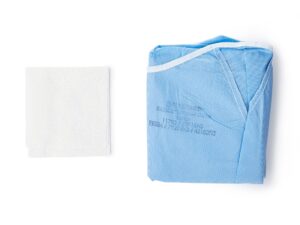 Halyard Basics Nonreinforced Surgical Gown with Towel, Large, Blue - Image 4