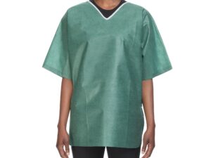 Graham Medical Short Sleeve Scrub Shirt, Green, Large - Image 1