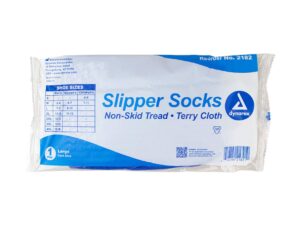 dynarex? Single Tread Slipper Socks, Large, Blue - Image 2