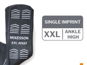 McKesson Slipper Socks, Single Tread, 2X-Large, Gray - Image 3