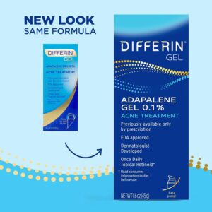 Differin? 0.1% Adapalene Gel Acne Treatment, 45-gram Pump Bottle - Image 2