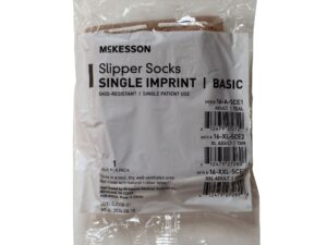 McKesson Slipper Socks, Single Tread, Extra Large, Brown - Image 6