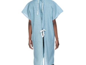 Reusable Patient Exam Gown, One Size Fits Most, Blue - Image 2