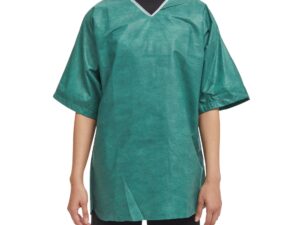 Graham Medical Short Sleeve Scrub Shirt, Green, Medium - Image 1