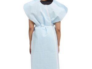 Graham Medical Patient Exam Gown, Medium/Large, Blue - Image 2