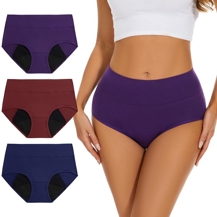 High Absorbency Period Panties for Ladies Multi Color, Pack of 3