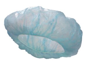 McKesson Disposable Bouffant Surgical Caps, Blue, Elastic Closure, 21 Inch - Image 1