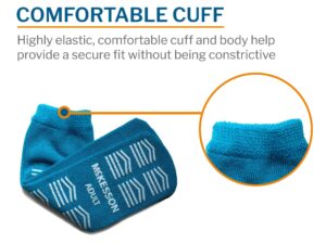 McKesson Slipper Socks, Single Tread, Adult Size, Teal - Image 5