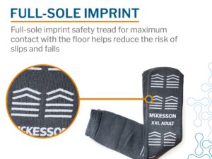 McKesson Slipper Socks, Single Tread, 2X-Large, Gray - Image 4